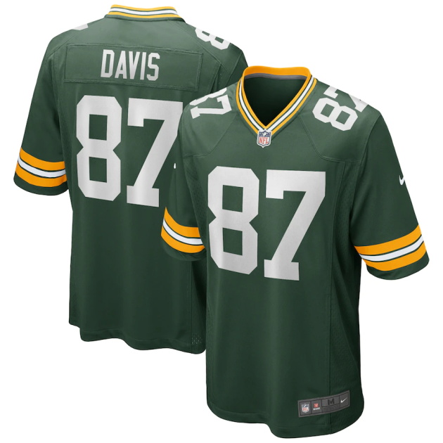 mens nike willie davis green green bay packers game retired player jersey